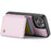 JEEHOOD J05 For iPhone 13 Pro Max Case Leather Mobile Cover with Detachable Magnetic Card Bag - Pink - 3