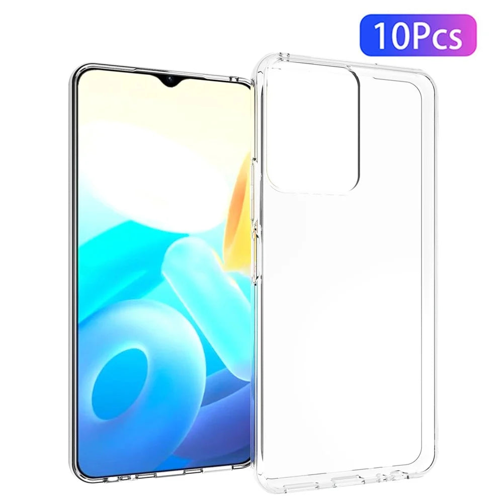 10Pcs / Pack For vivo Y77 5G Inner Watermark-Free HD Transparent Mobile Cover Anti-scratch Shockproof TPU Phone Case - 1