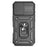 For iPhone 16 Plus Case Ring Kickstand PC+TPU Phone Protector with Slide Camera Cover - Black - 2