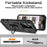 For iPhone 16 Plus Case Ring Kickstand PC+TPU Phone Protector with Slide Camera Cover - Black - 3