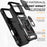 For iPhone 16 Pro Case Ring Kickstand PC+TPU Phone Cover with Camshield - Black - 5