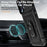 For iPhone 16 Pro Case Ring Kickstand PC+TPU Phone Cover with Camshield - Black - 7