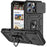 For iPhone 16 Pro Max Case Ring Kickstand Slide Camera Lid PC+TPU Phone Cover - Black - 1