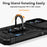 For iPhone 16 Case Ring Holder Kickstand Camshield PC+TPU Phone Cover - Black - 5
