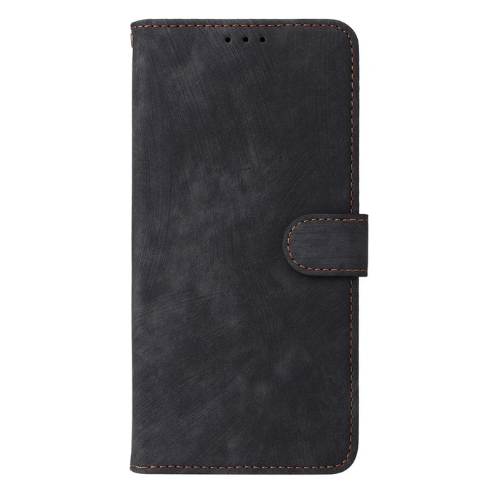 For Oukitel C51 Leather Case RFID Blocking Wallet Phone Cover with Strap - Black - 7