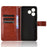 For Oukitel C51 Leather Phone Case Wallet Crazy Horse Texture - Brown - 4
