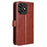 For Oukitel C51 Leather Phone Case Wallet Crazy Horse Texture - Brown - 6