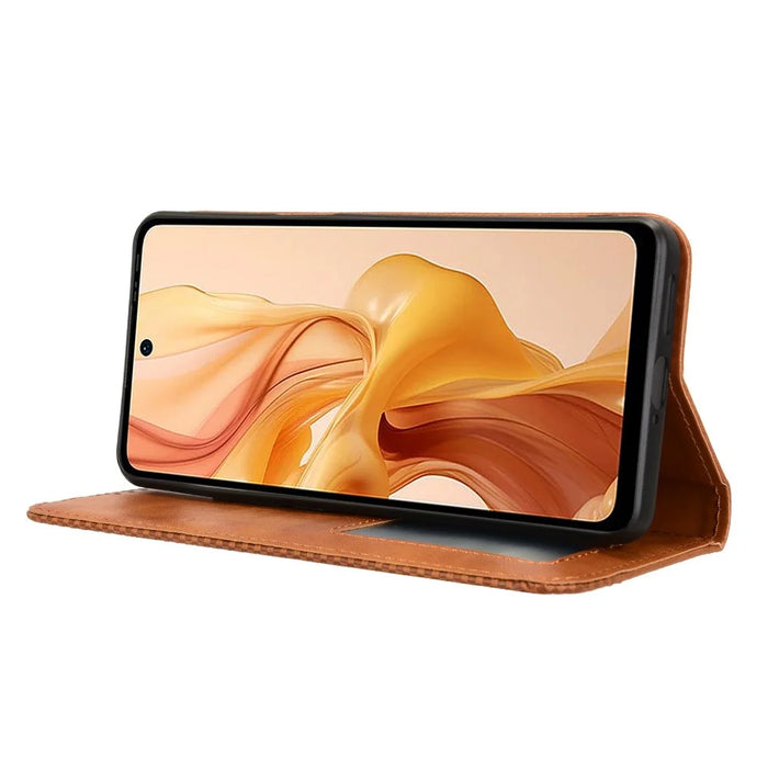 For Ulefone Note 18 Ultra Case Retro PU Leather Wallet Phone Cover Stand - Brown - 3