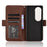 For vivo S19 5G Case Multiple Card Slots Leather Stand Phone Cover - Brown - 5