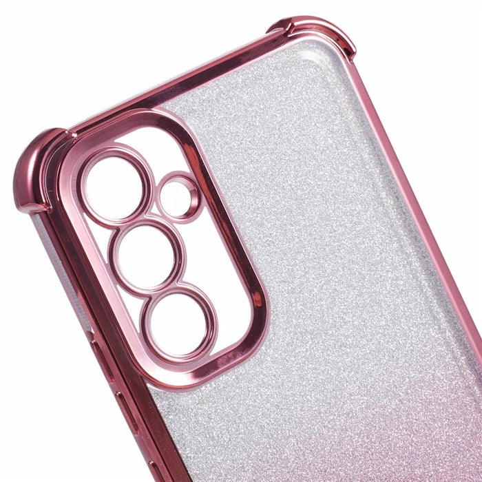 For Samsung Galaxy A15 4G / 5G Case Corners Shockproof TPU Glitter Phone Cover - Pink - 5