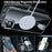 For iPhone 14 Case Compatible with MagSafe Hard PC Clear Phone Cover Ring Holder  - Transparent Black / Grey Rope - 5