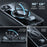 For iPhone 15 Plus Magnetic Case Clear PC Shockproof Phone Cover Grip Kickstand - Transparent Black / Grey Rope - 3
