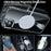 For iPhone 15 Plus Magnetic Case Clear PC Shockproof Phone Cover Grip Kickstand - Transparent Black / Grey Rope - 5