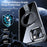 For iPhone 13 Case Magnetic Kickstand PC Drop Protection Phone Cover Clear Back - Transparent Black / Grey Rope - 7