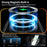 For iPhone 14 Pro Max Magnetic Case Clear PC Hard Phone Cover Rotatable Grip Holder - Transparent Black / Grey Rope - 4