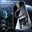 For iPhone 13 Pro Magnetic Case Shockproof Hard PC Phone Cover Rotatable Ring Holder Kickstand - Transparent Black  /  Grey Rope - 7