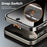 For iPhone 15 Pro Max Magnetic Case Tempered Glass+PC Anti Peeping Phone Cover - Natural - 2