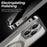 For iPhone 15 Pro Max Magnetic Case Tempered Glass+PC Anti Peeping Phone Cover - Natural - 6