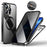 For iPhone 13 Pro Max Privacy Magnetic Case Tempered Glass+PC Phone Cover Double-Sided Protection - Black - 1