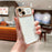 For iPhone 14 Plus Case Wave Frame with Love Heart Raised Camera Protection TPU Cover - Ivory White - 2