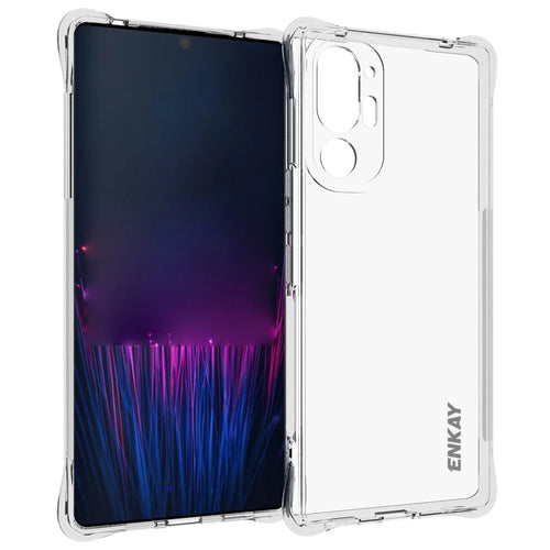 ENKAY HAT PRINCE For HTC U24 Pro 5G Clear Case TPU Phone Cover Corner Airbag Fall Protection - 1