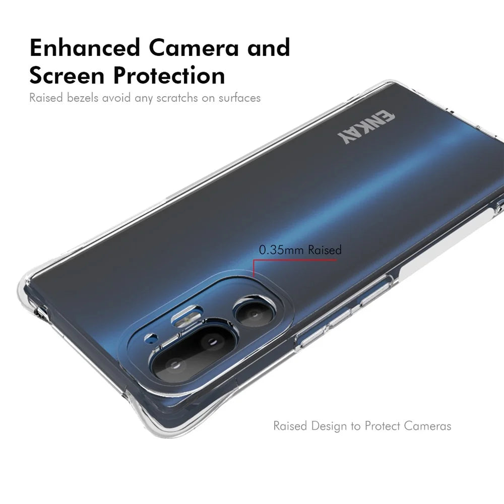 ENKAY HAT PRINCE For HTC U24 Pro 5G Clear Case TPU Phone Cover Corner Airbag Fall Protection - 3