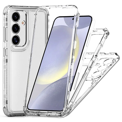 For Samsung Galaxy S24 Case 3-in-1 Acrylic+TPU Transparent Phone Cover - 1