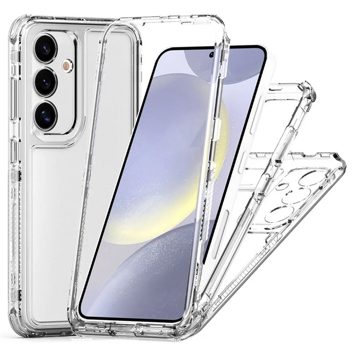 For Samsung Galaxy S24 Case 3-in-1 Acrylic+TPU Transparent Phone Cover - 1