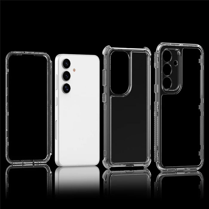 For Samsung Galaxy S24 Case 3-in-1 Acrylic+TPU Transparent Phone Cover - 7