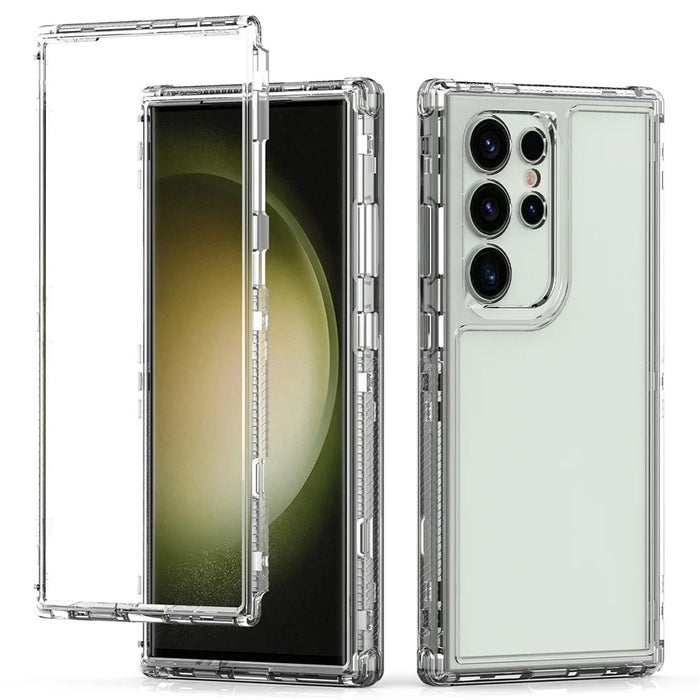 For Samsung Galaxy S23 Ultra Case Acrylic+TPU Shockproof Clear Phone Cover - 2