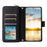R20 For Samsung Galaxy S23 FE Case Leather Zipper Phone Cover with 9 Card Slots - Black - 2