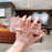 For Samsung Galaxy S24+ Case Wristband TPU Phone Cover Side Edge Small Love Pattern - Pink - 4