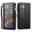 ESEBLE Galaxy Series For iPhone 16 Plus Case RFID Blocking Zipper Wallet Leather Phone Cover - Black - 1