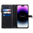 ESEBLE Galaxy Series For iPhone 16 Plus Case RFID Blocking Zipper Wallet Leather Phone Cover - Black - 3