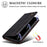For iPhone 16 Plus Case Crazy Horse Texture Waxy Leather Wallet Stand Cover - Black - 4