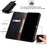 For iPhone 16 Plus Case Crazy Horse Texture Waxy Leather Wallet Stand Cover - Black - 5