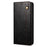 For iPhone 16 Plus Case Crazy Horse Texture Waxy Leather Wallet Stand Cover - Black - 7