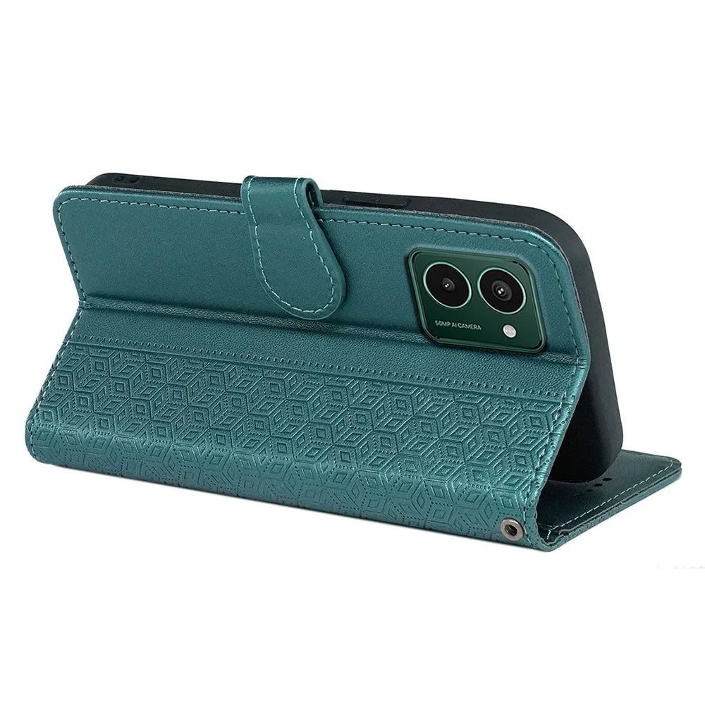 For HMD Pulse Pro Shockproof Case Leather Wallet Phone Cover - Green - 4