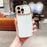 For iPhone 15 Pro Case Curly Wave Frame Shape Electroplating TPU Back Cover - Ivory White - 1