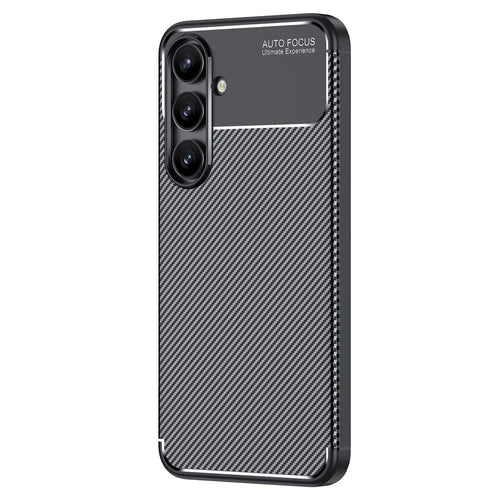 For Samsung Galaxy S24 FE Case Carbon Fiber Texture Soft TPU Phone Cover - 1