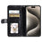 013 Style For iPhone 16 Pro Max Case PU Leather Anti-Fall Phone Cover with 6 Card Slots - Black - 2