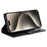013 Style For iPhone 16 Pro Max Case PU Leather Anti-Fall Phone Cover with 6 Card Slots - Black - 3