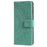 For iPhone 16 Pro Stand Case Imprinted Totem PU Leather Wallet Phone Cover - Mint Green - 5