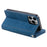 For iPhone 16 Pro Max Case Zipper Pocket 9 Card Slots PU Leather Phone Cover - Blue - 4