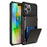 For iPhone 16 Pro Phone Cover PC+TPU Dual Layer Back Case with Card Holder - Black - 1