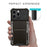 For iPhone 16 Pro Phone Cover PC+TPU Dual Layer Back Case with Card Holder - Black - 4