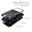 For iPhone 16 Pro Phone Cover PC+TPU Dual Layer Back Case with Card Holder - Black - 6