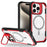 For iPhone 14 Pro Max Case PC+TPU+Acrylic Back Cover with Lens Kickstand Compatible with MagSafe - Red - 1