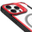 For iPhone 14 Pro Max Case PC+TPU+Acrylic Back Cover with Lens Kickstand Compatible with MagSafe - Red - 3