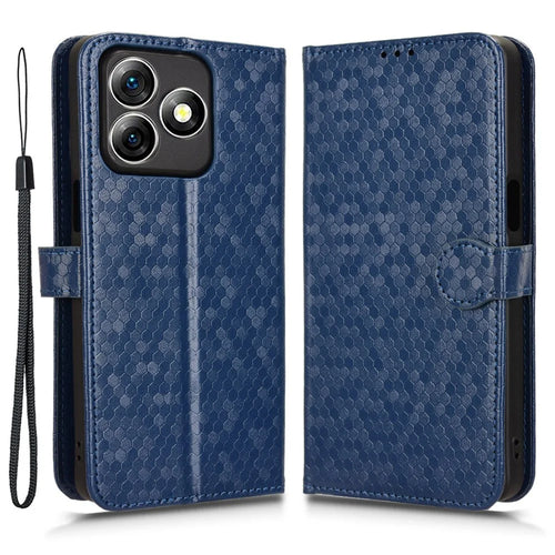 For Ulefone Note 18 Ultra Wallet Case Dot Pattern Imprint PU Leather Phone Cover - Blue - 1